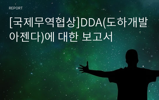 [국제무역협상]DDA(도하개발아젠다)에 대한 보고서