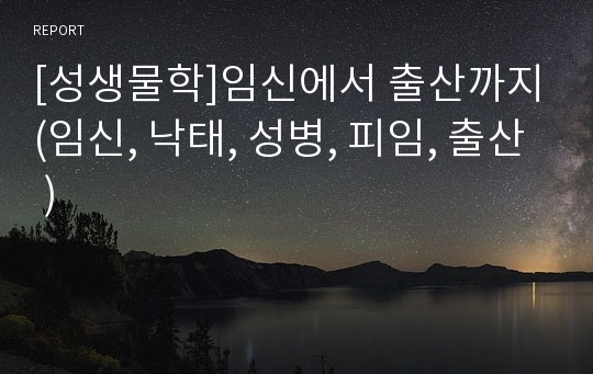 [성생물학]임신에서 출산까지(임신, 낙태, 성병, 피임, 출산 )