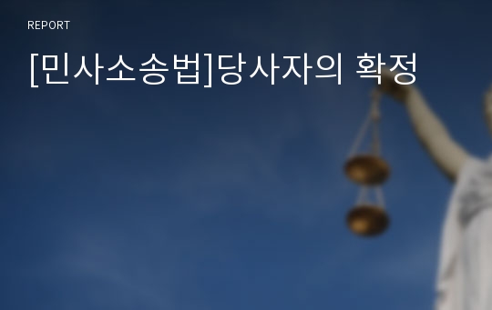 [민사소송법]당사자의 확정