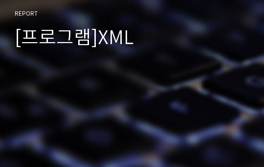 [프로그램]XML