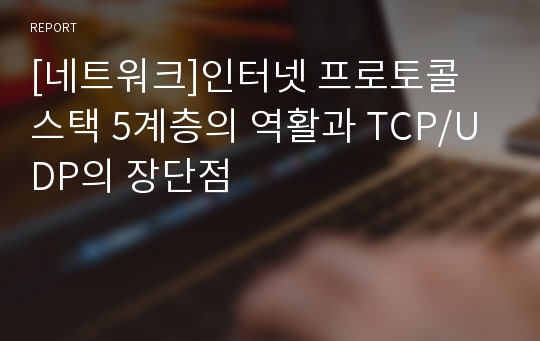 [네트워크]인터넷 프로토콜 스택 5계층의 역활과 TCP/UDP의 장단점