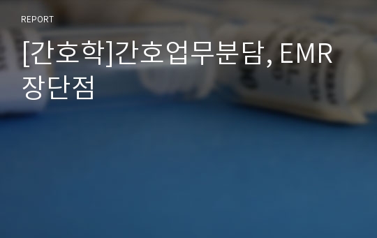 [간호학]간호업무분담, EMR장단점