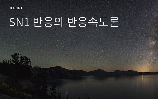 SN1 반응의 반응속도론