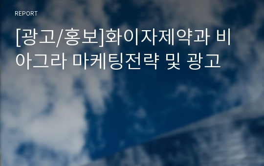 [광고/홍보]화이자제약과 비아그라 마케팅전략 및 광고