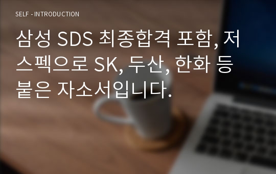 삼성 SDS 최종합격 포함, 저스펙으로 SK, 두산, 한화 등 붙은 자소서입니다.