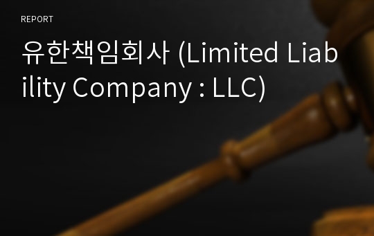 유한책임회사 (Limited Liability Company : LLC)
