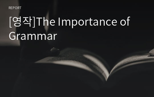 [영작]The Importance of Grammar
