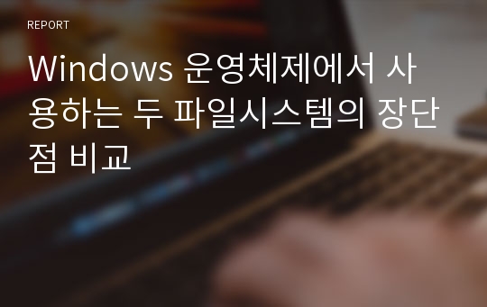 Windows 운영체제에서 사용하는 두 파일시스템의 장단점 비교