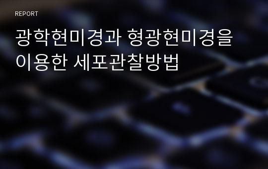 광학현미경과 형광현미경을 이용한 세포관찰방법