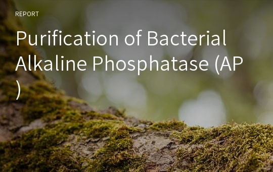 Purification of Bacterial Alkaline Phosphatase (AP)