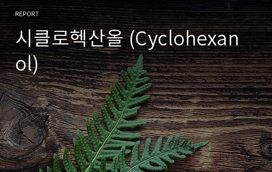 시클로헥산올 (Cyclohexanol)