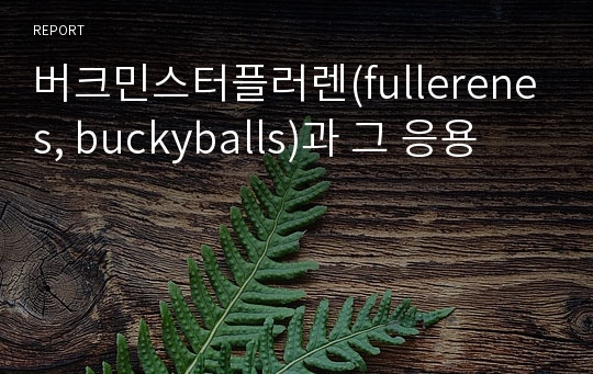 버크민스터플러렌(fullerenes, buckyballs)과 그 응용