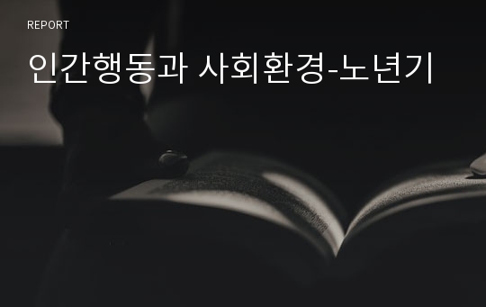 인간행동과 사회환경-노년기