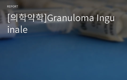 [의학약학]Granuloma Inguinale