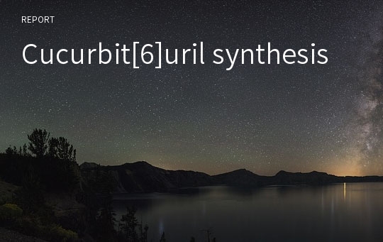Cucurbit[6]uril synthesis