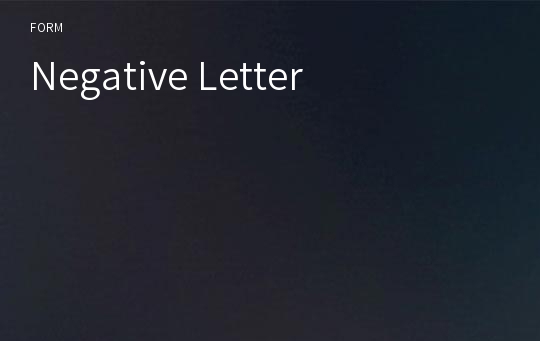 Negative Letter