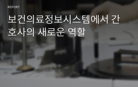 보건의료정보시스템에서 간호사의 새로운 역할