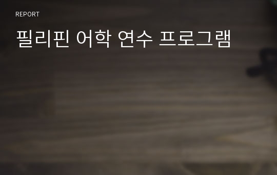 필리핀 어학 연수 프로그램