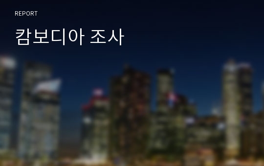 캄보디아 조사