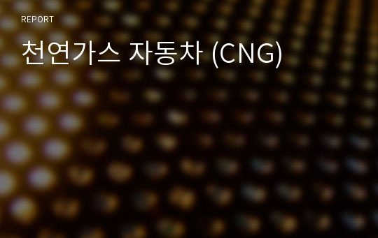 천연가스 자동차 (CNG)