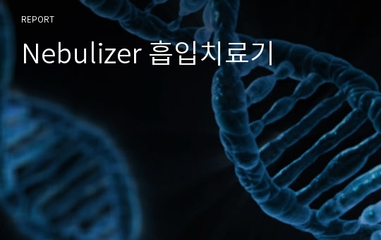 Nebulizer 흡입치료기