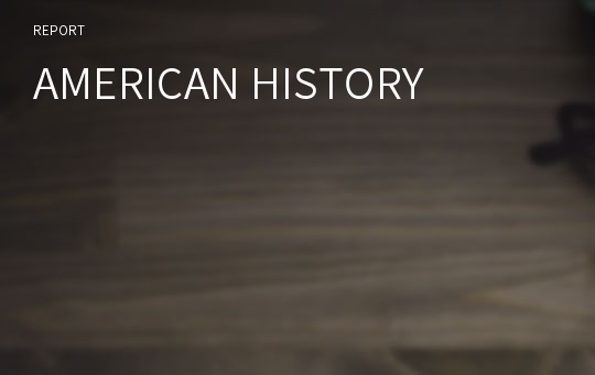 AMERICAN HISTORY