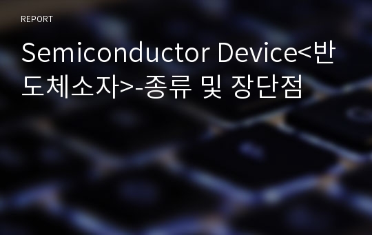 Semiconductor Device&lt;반도체소자&gt;-종류 및 장단점