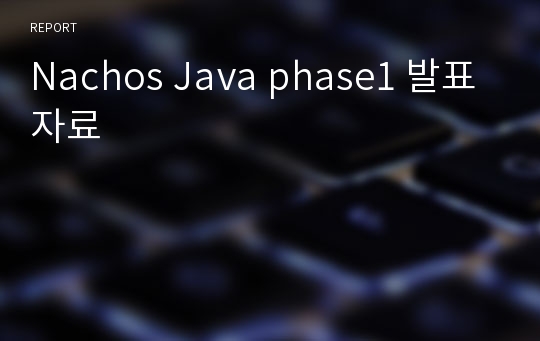 Nachos Java phase1 발표자료
