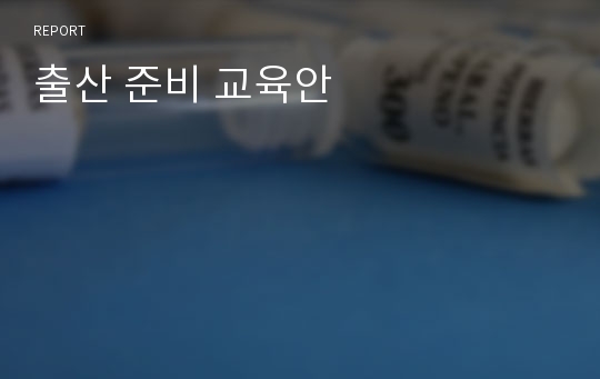 출산 준비 교육안