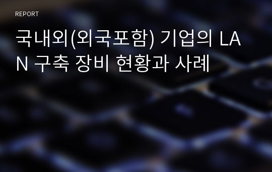 국내외(외국포함) 기업의 LAN 구축 장비 현황과 사례