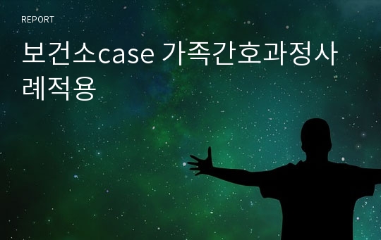 보건소case 가족간호과정사례적용