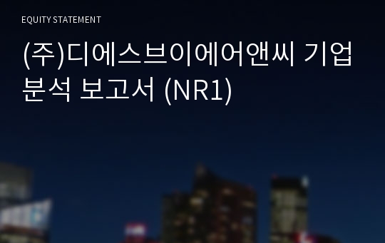 (주)디에스브이에어앤씨 기업분석 보고서 (NR1)