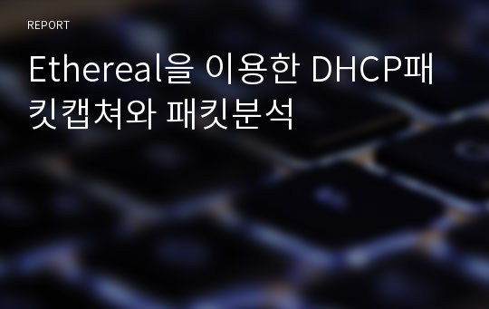 Ethereal을 이용한 DHCP패킷캡쳐와 패킷분석