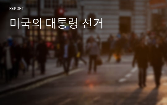 미국의 대통령 선거