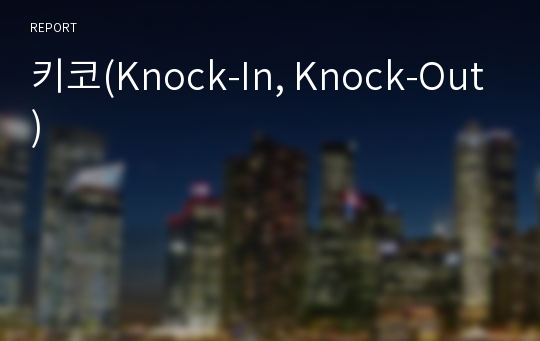 키코(Knock-In, Knock-Out)