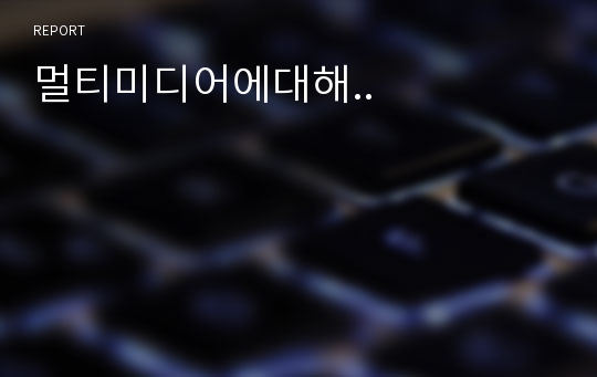 멀티미디어에대해..