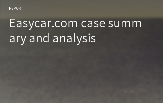 Easycar.com case summary and analysis