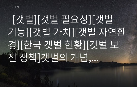   [갯벌][갯벌 필요성][갯벌 기능][갯벌 가치][갯벌 자연환경][한국 갯벌 현황][갯벌 보전 정책]갯벌의 개념, 갯벌의 필요성, 갯벌의 기능, 갯벌의 가치, 갯벌의 자연환경, 한국 갯벌의 현황, 갯벌 보전 정책 분석