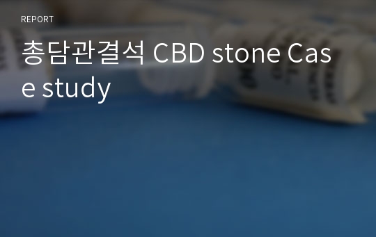 총담관결석 CBD stone Case study