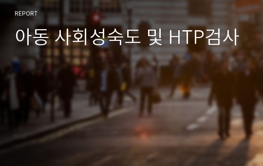 아동 사회성숙도 및 HTP검사