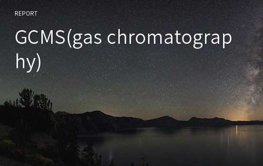 GCMS(gas chromatography)