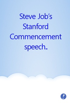 Steve Job’s Stanford Commencement speech (스티브잡스의 연설문 감상)