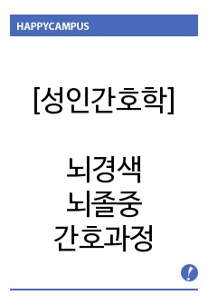 [성인 , 뇌경색case, ] 뇌경색 case 입니다.  문헌고찰 및 간호과정 2 -  낙상위험성, 피부통합성장애 위험성