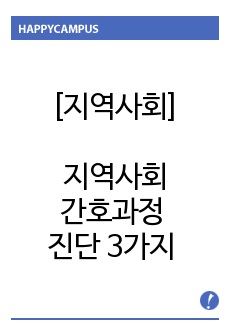 [지역사회간호과정 ] 지역 사회간호과정입니다. 진단우선순위 및 간호과정 3개 - 낙상, 부적절한 생활양식, 지식부족