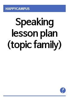 Speaking lesson plan (topic family)