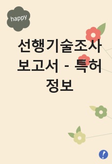 선행기술조사보고서 - 특허정보