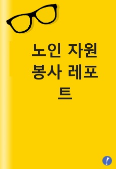 노인 자원봉사 레포트