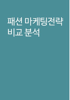 패션 마케팅전략 비교 분석 