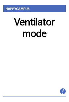 Ventilator mode