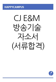 CJ E&M 방송기술 자소서
